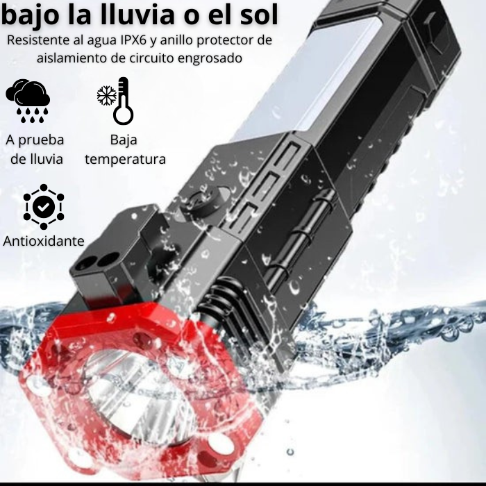 Linterna portátil multifuncional ultrabrillante 8 en 1