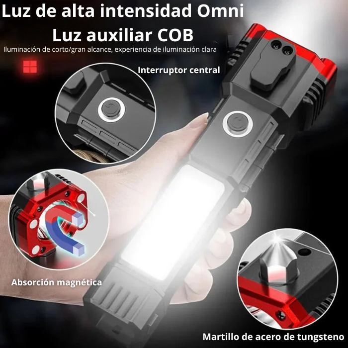 Linterna portátil multifuncional ultrabrillante 8 en 1